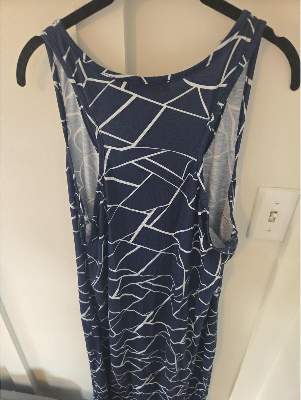 Zanzea Geometric Abstract Print Sleeveless Maxi Dress Size 12 - Picture 3 of 5